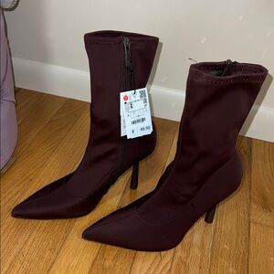 Zara chocolate brown ankle boots